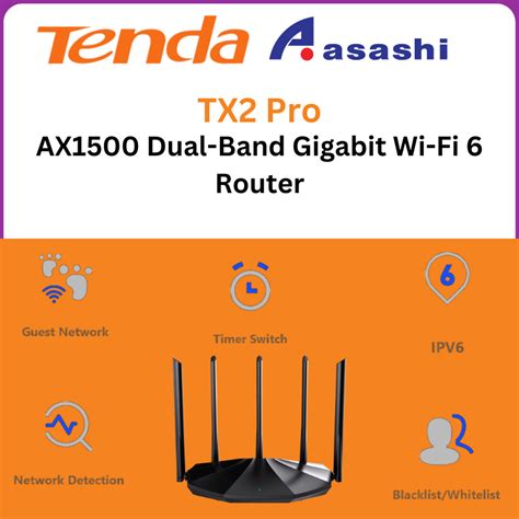 Tenda TX2 Pro AX1500 Dual Band Gigabit Wi Fi 6 Router Shopee Malaysia