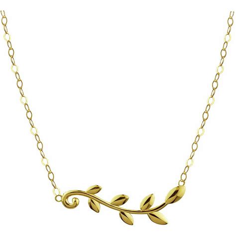 Us Gold 10kt Gold Vine With Leaves Necklace 1750