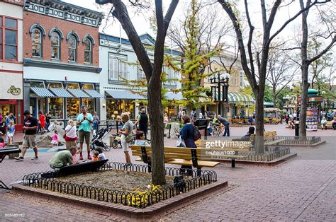 Pearl Street Mall In Downtown Boulder Colorado High Res Stock Photo