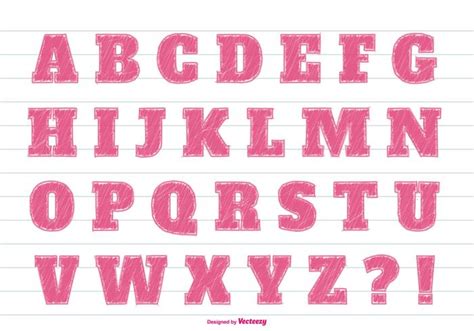 Pink Alphabet Vector Art, Icons, and Graphics for Free Download