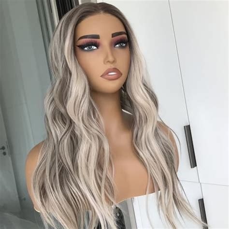 Amazon Pre Plucked Ash Blonde Wig Human Hair With Brown Roots