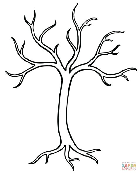 Coloriage Arbre sans feuillage Coloriages à imprimer gratuits