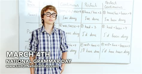 0304NATIONAL GRAMMAR DAY - List Of National Days