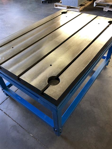 Jash T Slotted Cast Iron Bed Plate With Stand Fabricating