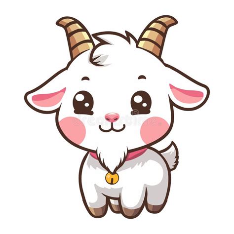 Cute Goat Running Cartoon Vector Stock Vector Illustration Of