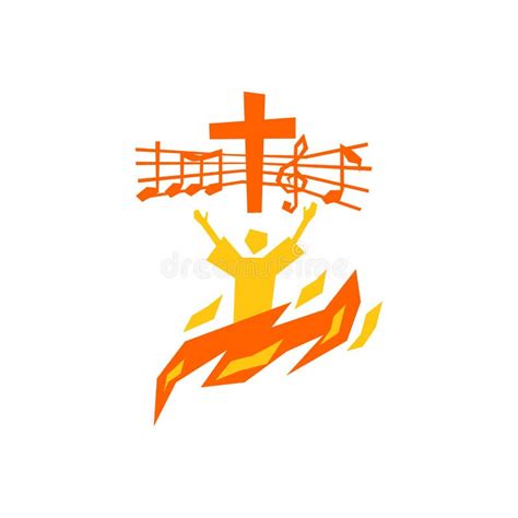 Church Logo Christian Symbols The Cross Of Jesus Christ And Treble