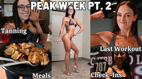 NPC BIKINI PEAK WEEK 1 And 2 Days Out Meals Workout And Athlete