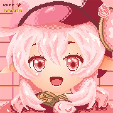 💖 Animated Kawaii Klee Pixel Art 💖 Genshin Impact Hoyolab