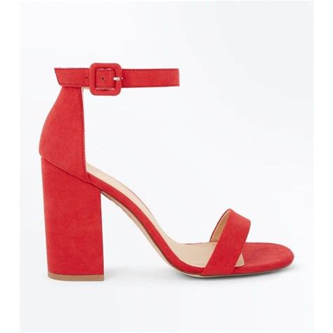 Red Ankle Strap Block Heels 26 Liked On Polyvore Featuring Shoes Pumps Red Red Block Heel