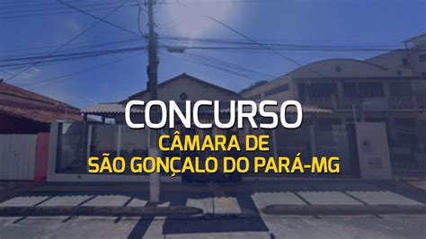 Concurso Câmara de São Gonçalo do Pará MG 2024