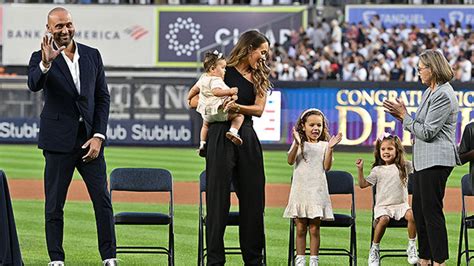 Derek Jeter’s Three Daughters Support Him At Hall Of Fame Induction ...