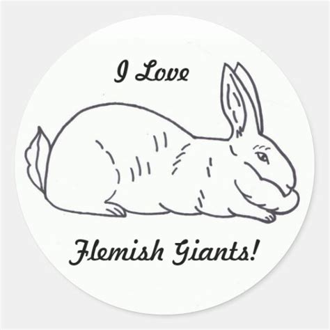 Flemish Giant Rabbit Sticker Zazzle