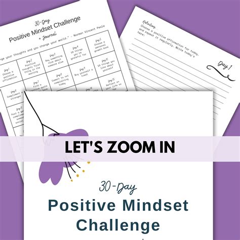 30-day Positive Mindset Challenge Journal Change Your Mindset Growth ...