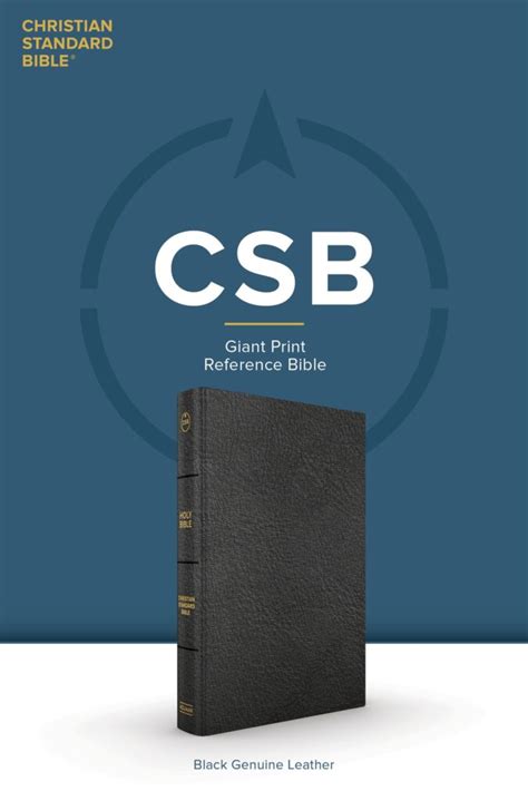 Csb Giant Print Reference Bible Black Genuine Leather B H Publishing