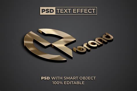 Gold Text Effect Logo Mockup Psd File Graphic By Mockmenot · Creative