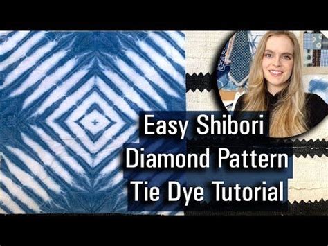 Tie Dye Diamond Pattern Shibori Folding Beginner Tutorial Onyx Art