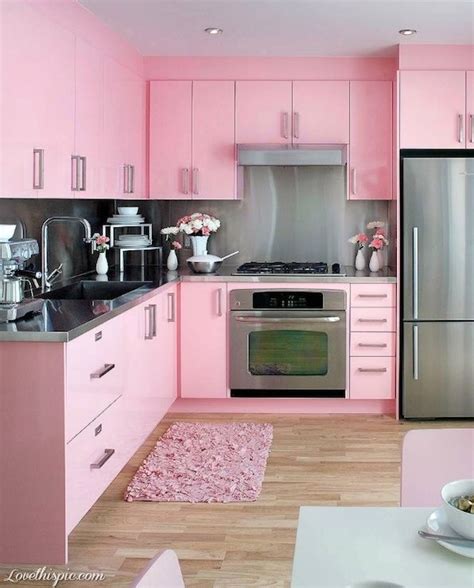 All Pink Kitchen Girly Pink Home Kitchen Decorate Ideas Cupboards