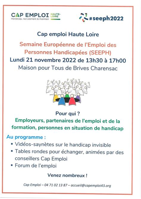 Semaine Europ Enne De L Emploi Des Personnes Handicap Es Cap Emploi