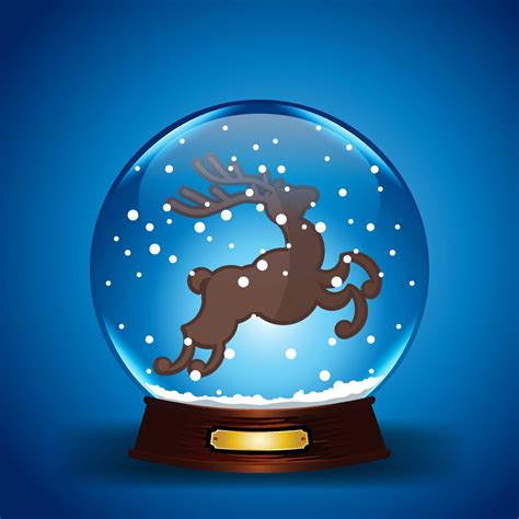 cartoon cute Christmas snow globe with Christmas deer 11613281 Vector Art at Vecteezy