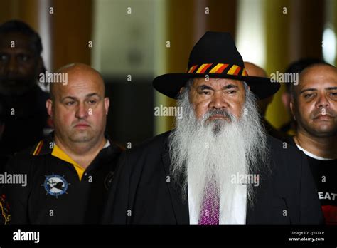 Labor Senator Patrick Dodson Surrounded By First Nations Union