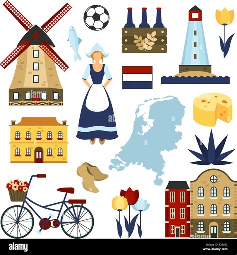 Netherlands Symbols Set Stock Vector Image Art Alamy