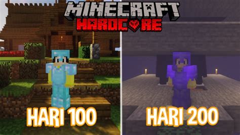 BERTAHAN HIDUP 200 HARI DI MINECRAFT HARDCORE DAN INI YG TERJADI