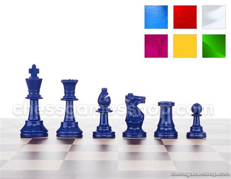 Plastic pieces, Chess pieces - Plastic chess pieces STAUNTON COLOR