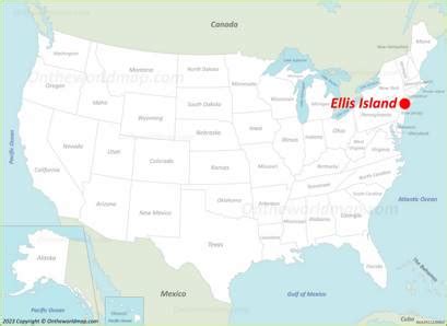 Ellis Island Map | New Jersey, U.S. | Detailed Maps of Ellis Island