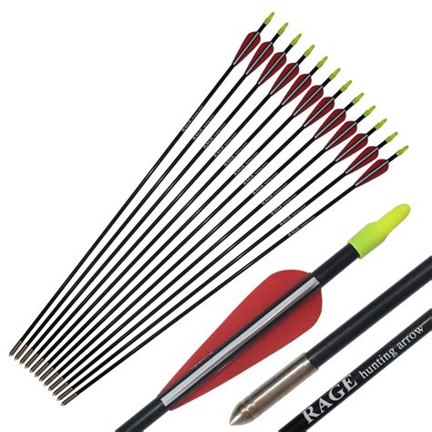 PA 25" 31" Fiberglass Arrows Children Arrows Archery Target Shooting Hunting Practice Arrows for ...