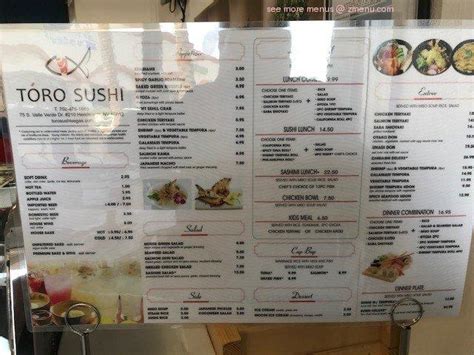 Online Menu of Toro sushi Restaurant, Henderson, Nevada, 89012 - Zmenu