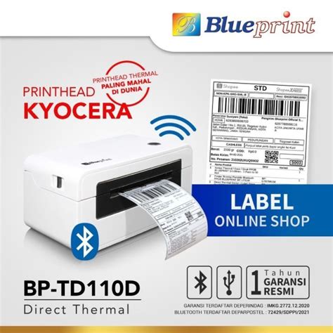 Printer Barcode Thermal Printer Label Resi BLUEPRINT BP TD110D