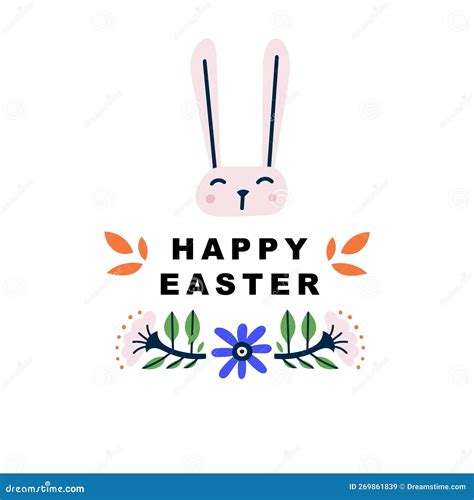 Happy Easter Vector Illustration Concept Modern Style Graphic Stock Vector Illustration Of