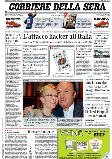 La Rassegna Stampa In Tv Del Febbraio Prime Pagine Pdf Docdroid