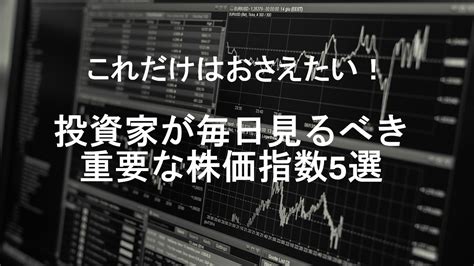 【簡単解説】投資家が毎日チェックするべき指標5選 20代サラリーマンの今日から始めるマネーハック 20代サラリーマンの今日から始めるマネーハック