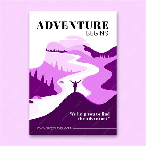premium vector adventure vertical flyer template