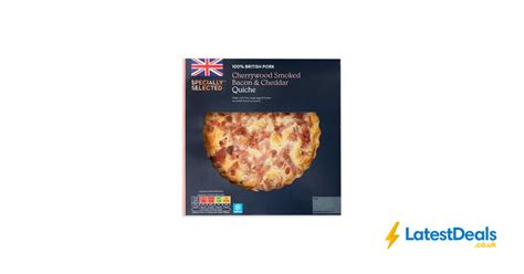 Specially Selected Cherrywood Smoked Bacon And Mature Cheddar Cheese Quiche 400g £285 At Aldi