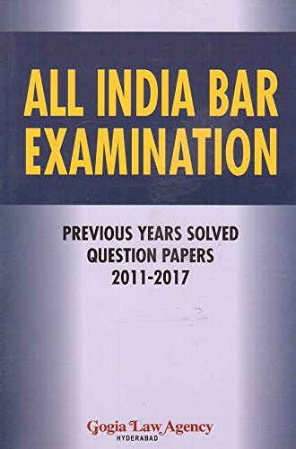 Buy Gogia Law Agency S All India Bar Examination Previous Years Solved