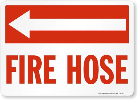 Fire Hose Signs Fire Hose Connection Signs