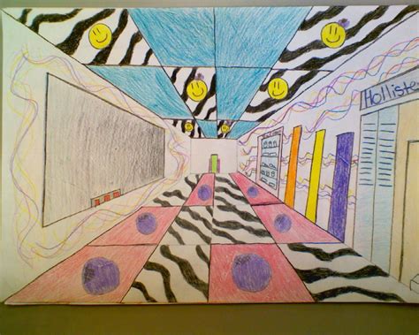 Art 1: One-Point Perspective Hallway