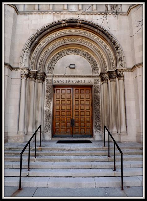 Saint Cecilia Roman Catholic Church Entrance Color Versi Flickr