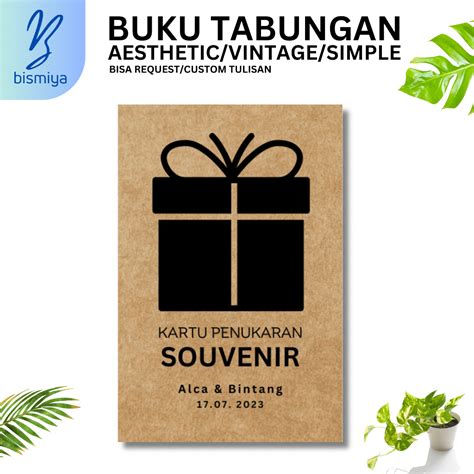 Jual Kartu Ucapan Rustic Gift Card Wedding Kartu Penukaran Souvenir