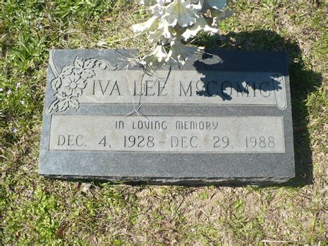 Iva Lee Mccomic M Morial Find A Grave