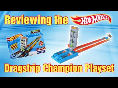 Reviewing The Hot Wheels Dragstrip Champion Playset With Races Youtube