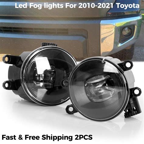 Fog Light Pair Upgrade Kit Black Bezel Accessory Lamp Fits 2012 2021