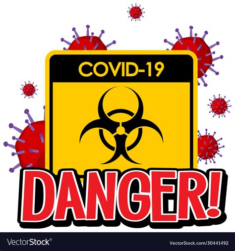 Poster Design For Coronavirus Theme With Covid 19 Vector Image