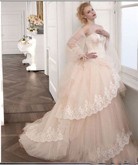 Blush Ball Gown Wedding Dress Bruid Jurken Bruidsjurk Bruidskleding