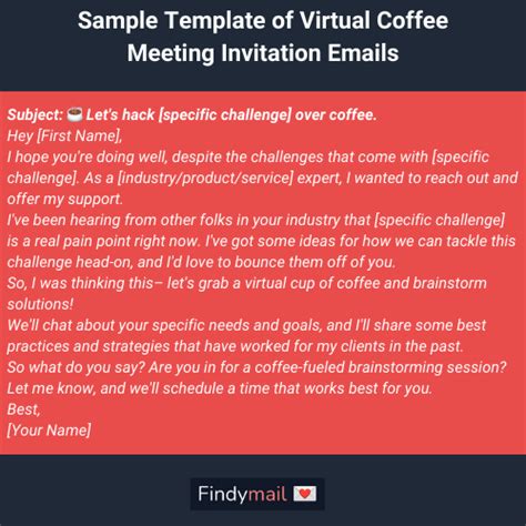 Templates Tips For Virtual Coffee Meeting Invitations