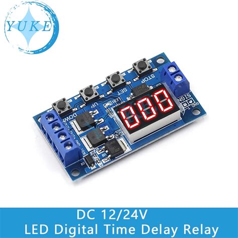 Dc 12v 24v Dual Mos Led Digital Delay Relay Trigger Cycle Timer Delay Switch Circuit Board