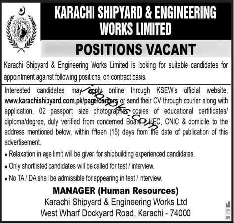 Karachi Shipyard New Jobs 2023 Latest Jobs In Karachi Jobzpks