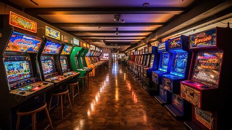 arcade machines running   hallway  toronto background arcade